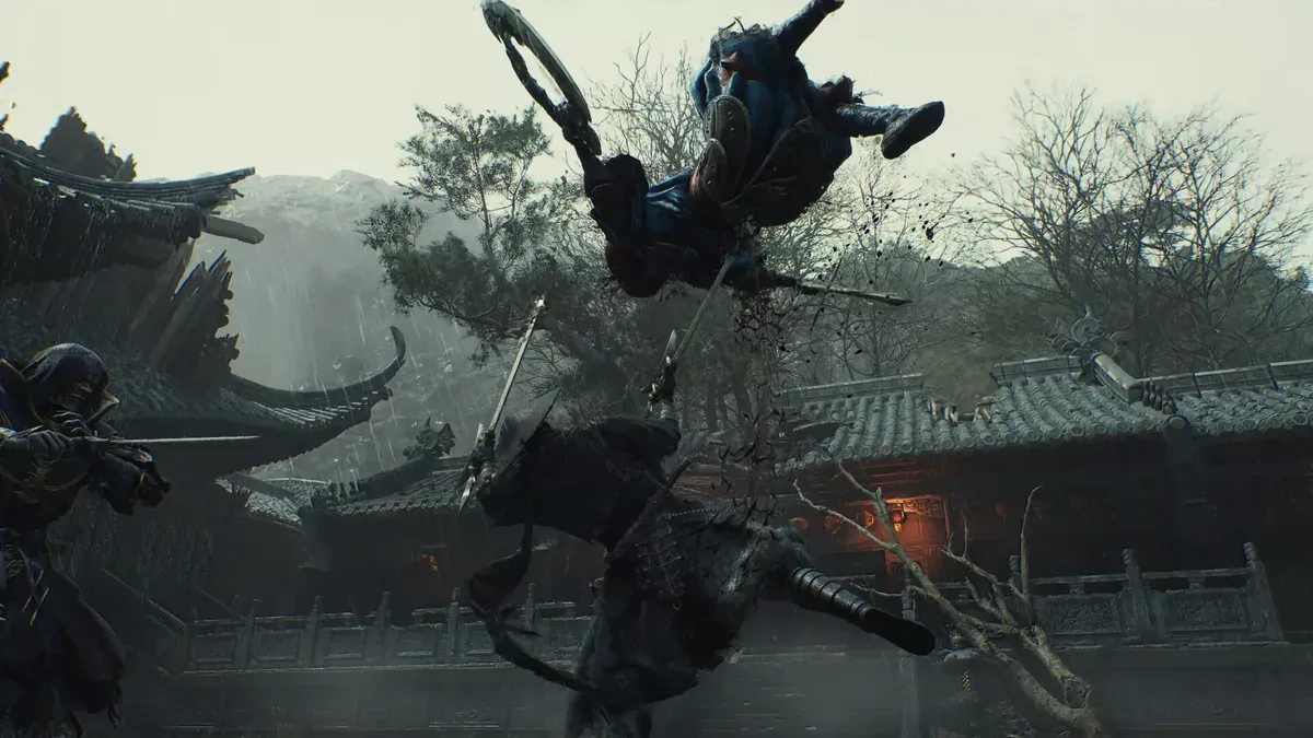High-speed wuxia combat in Phantom Blade Zero